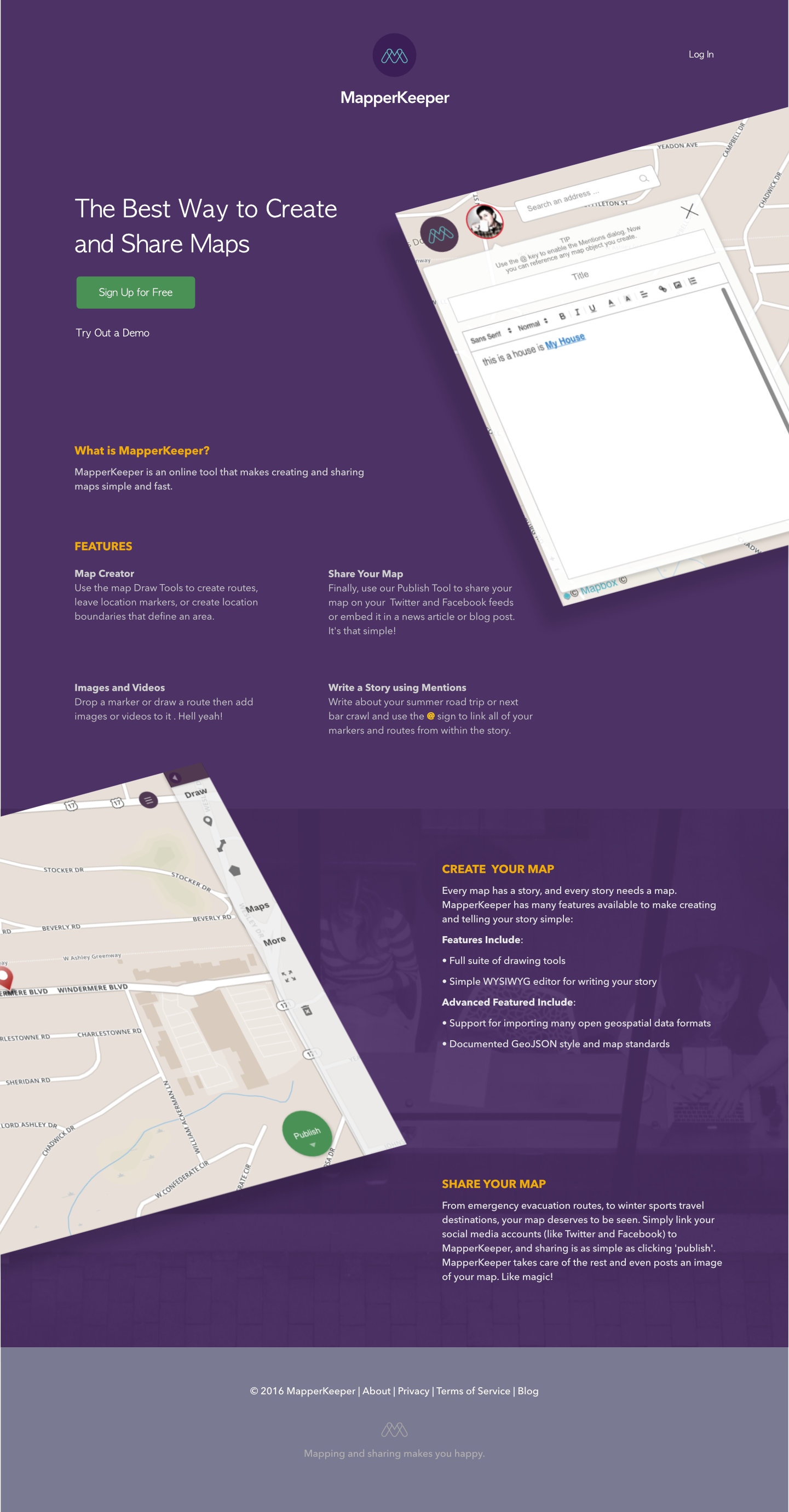 MapperKeeper home screen.