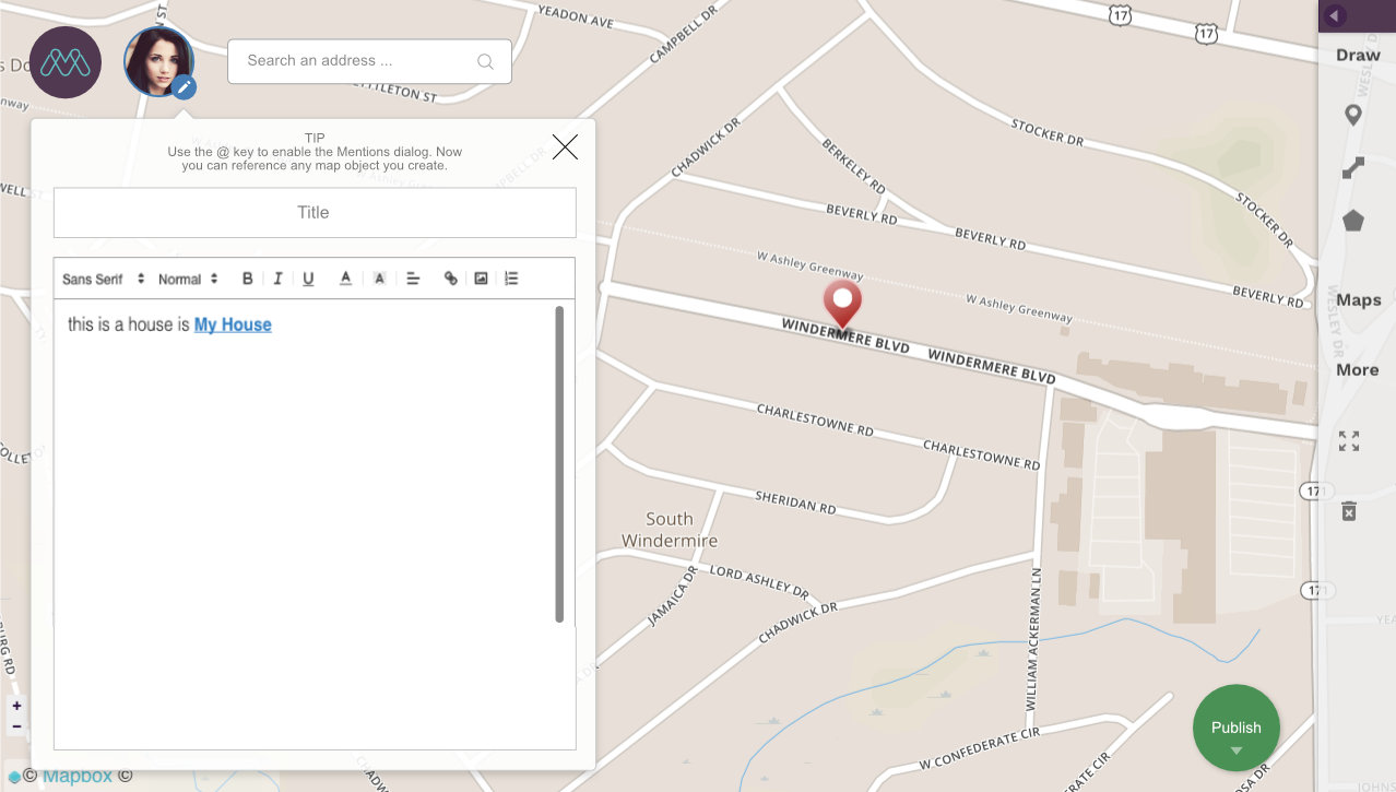 MapperKeeper map creation screen.