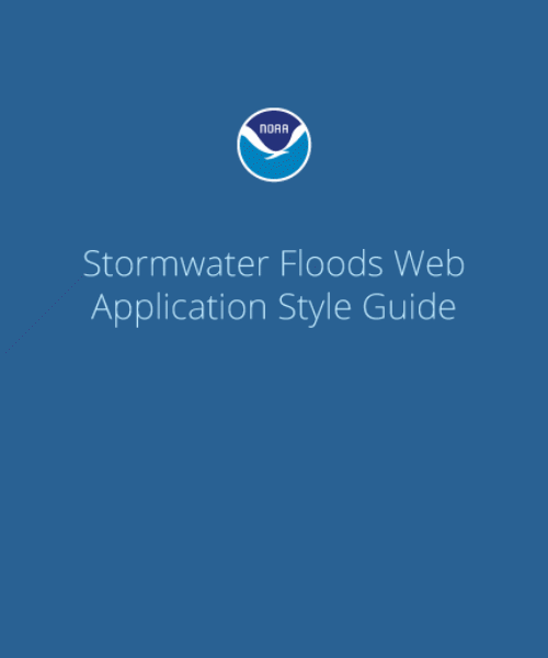 Front page of style guide for web app